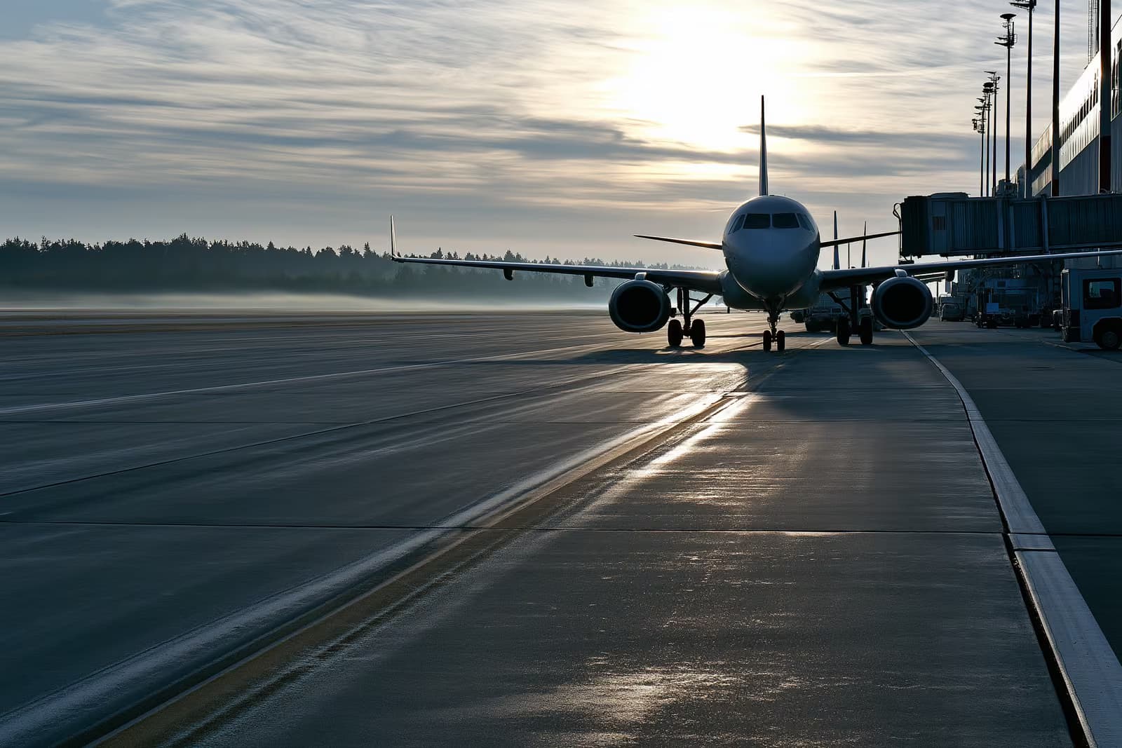 Une zone de départ dans un aéroport allemand, avec des personnes en attente et un agent vérifiant les documents.